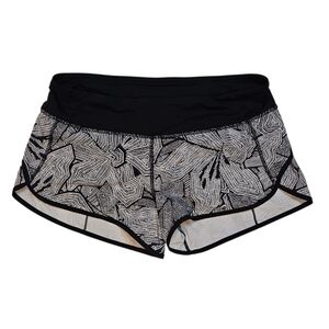 Lululemon Speed Up Low-rise 2.5" Lined Short Dottie Tribe White Black size 8